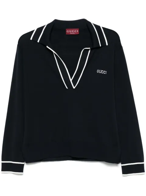 Gucci Gucci-intarsia polo top