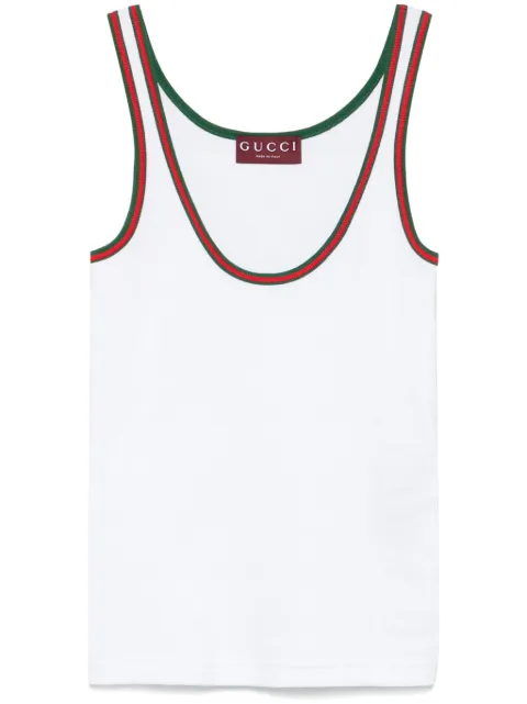 Gucci Web-Stripe ribbed tank top