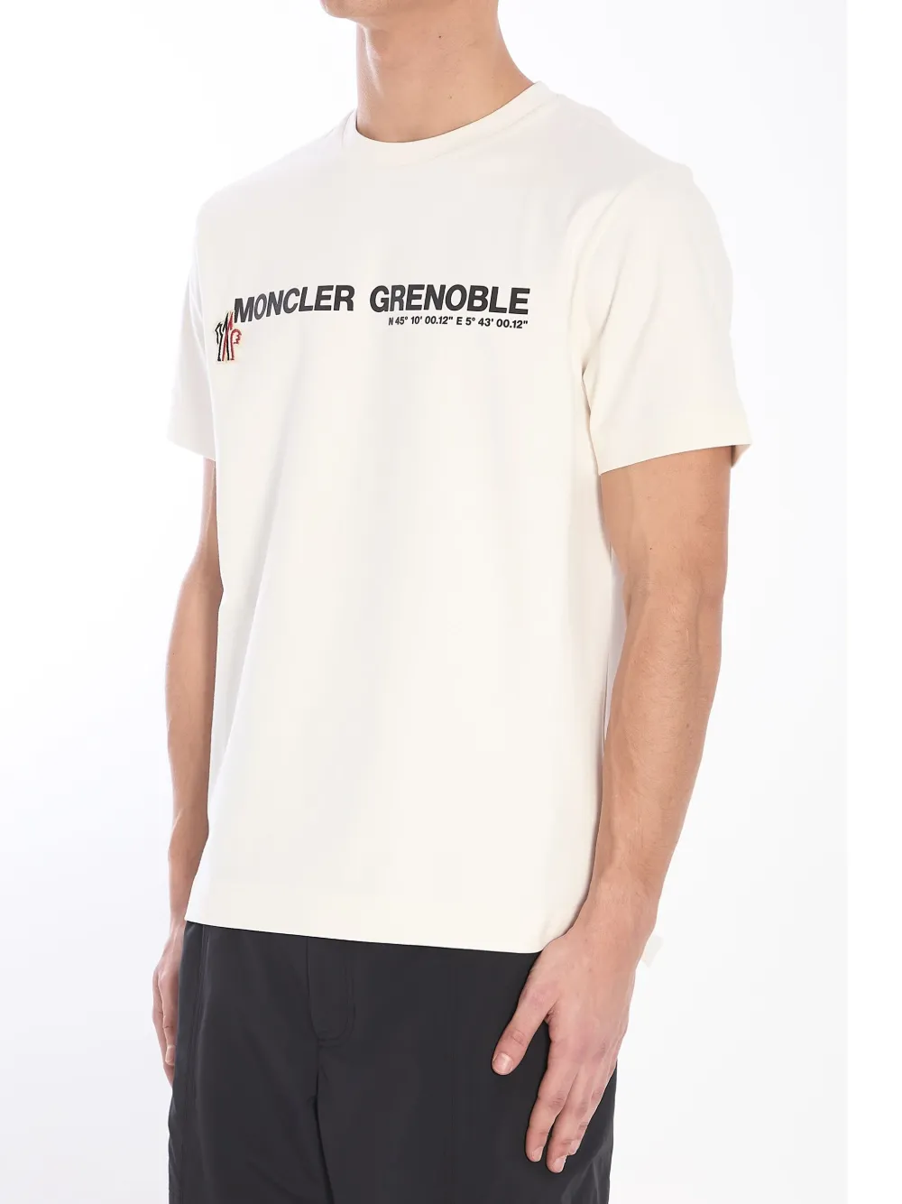 Moncler Grenoble T-shirt met logoprint Beige