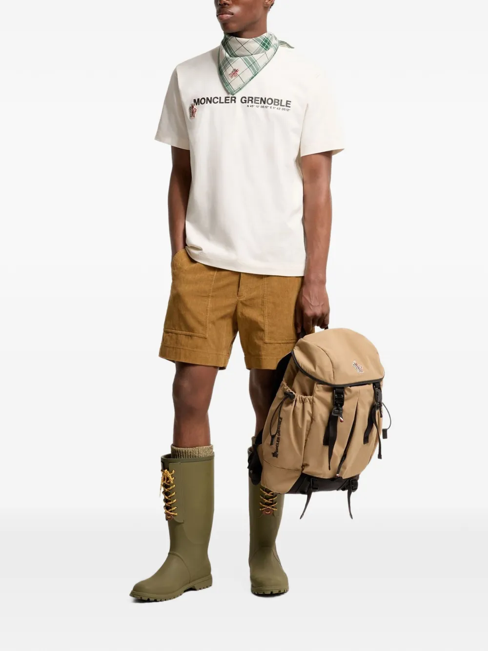Moncler Grenoble T-shirt met print Wit