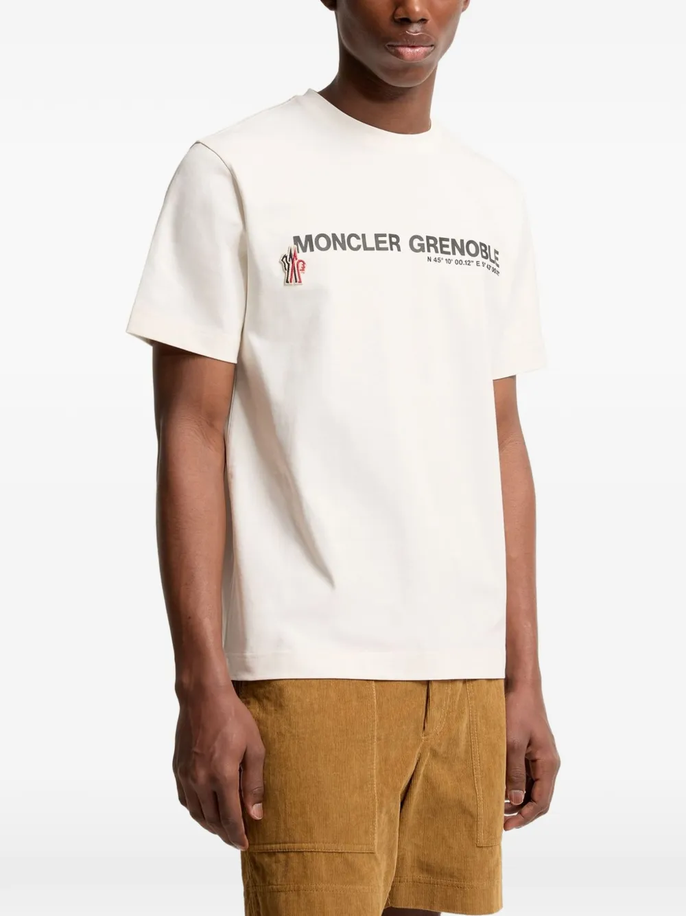 Moncler Grenoble T-shirt met print Wit