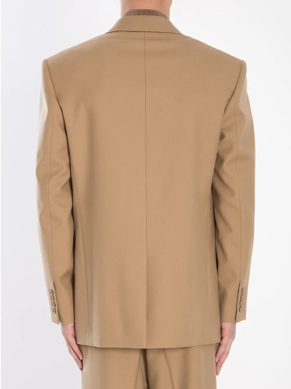 Saint Laurent Paris Men Wool Gabardine Single-breasted Jacket In Green