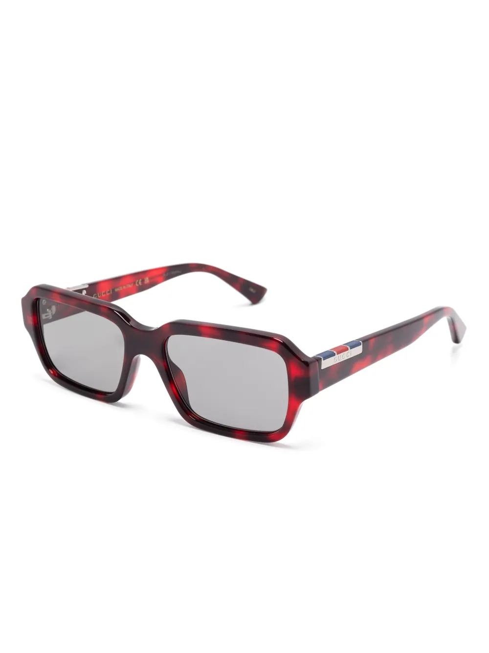 Gucci Eyewear Zonnebril met schilpadschild design - Bruin