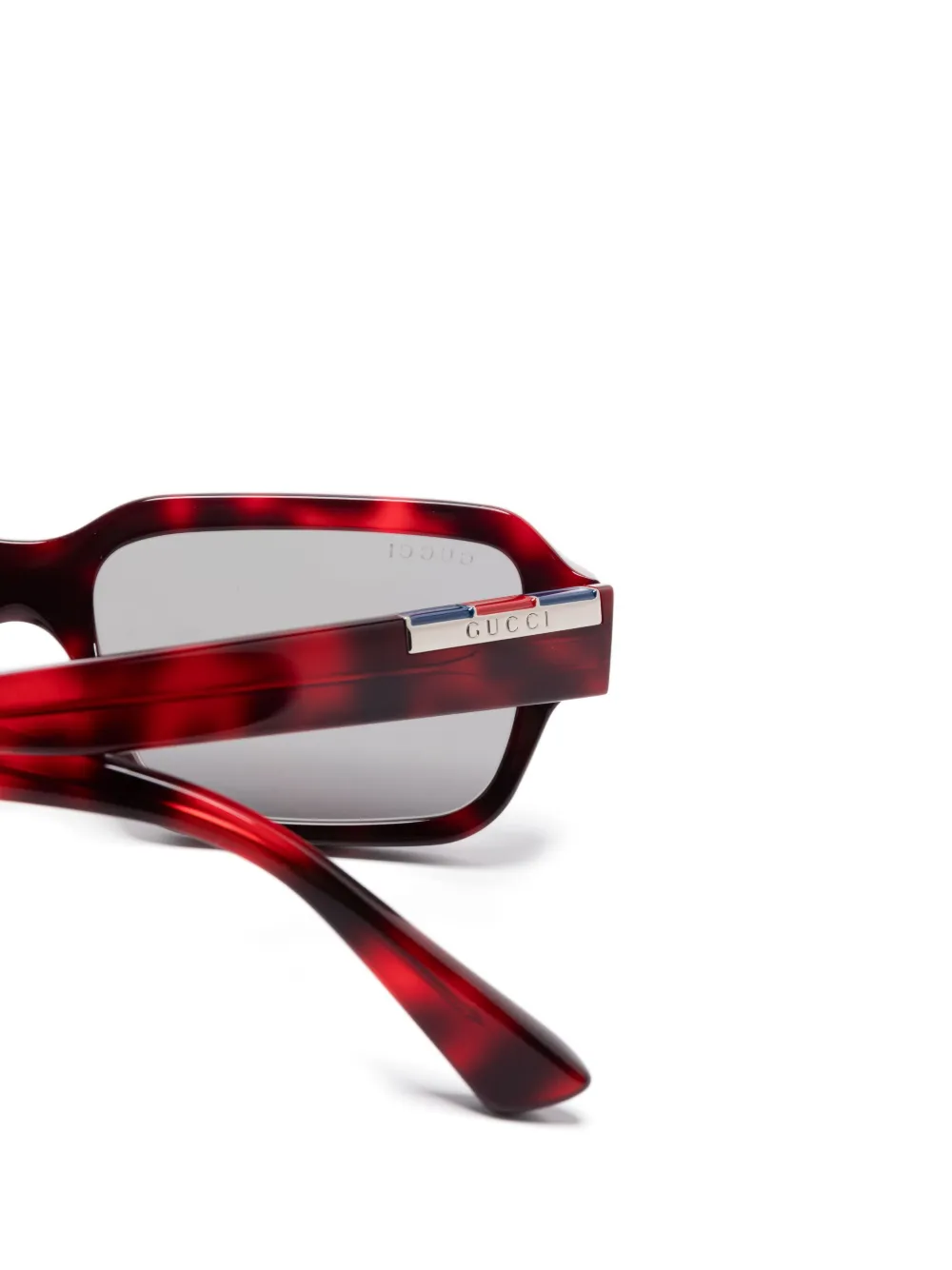 Gucci Eyewear Zonnebril met schilpadschild design Bruin