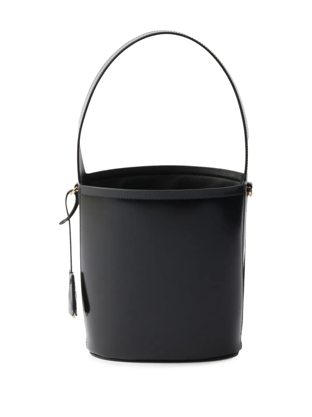 Prada Leren bucket-tas Zwart