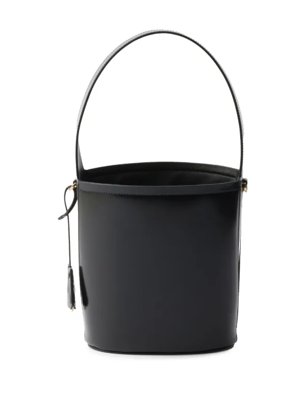 プラダ★レザーバケットバッグ Prada レザー バケットバッグ | ブラック | FARFETCH JP