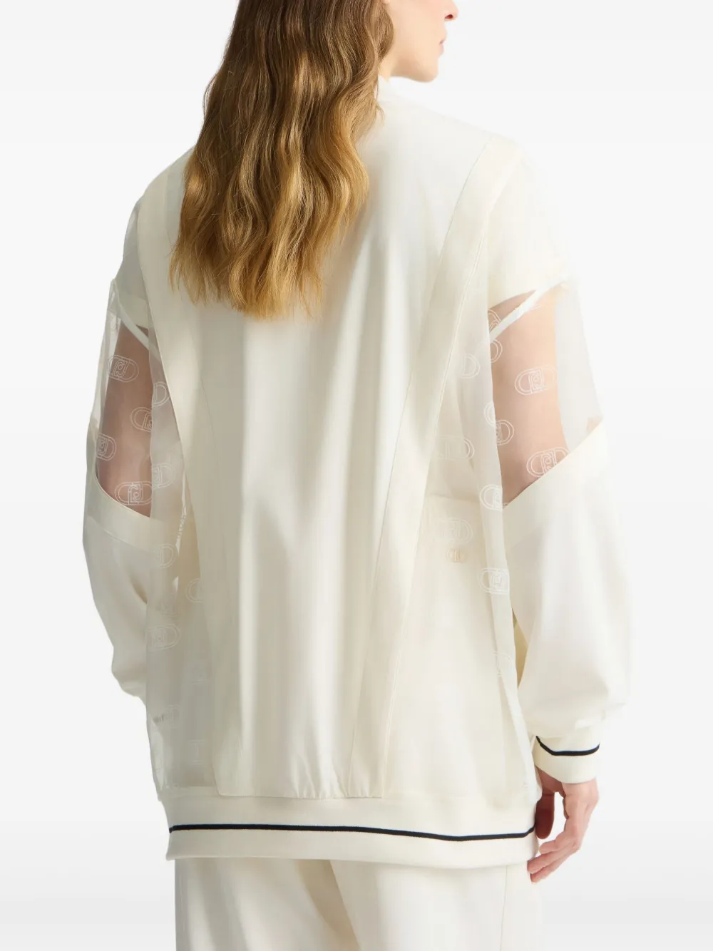 Liu •jo Monogram-pattern Jacket In White