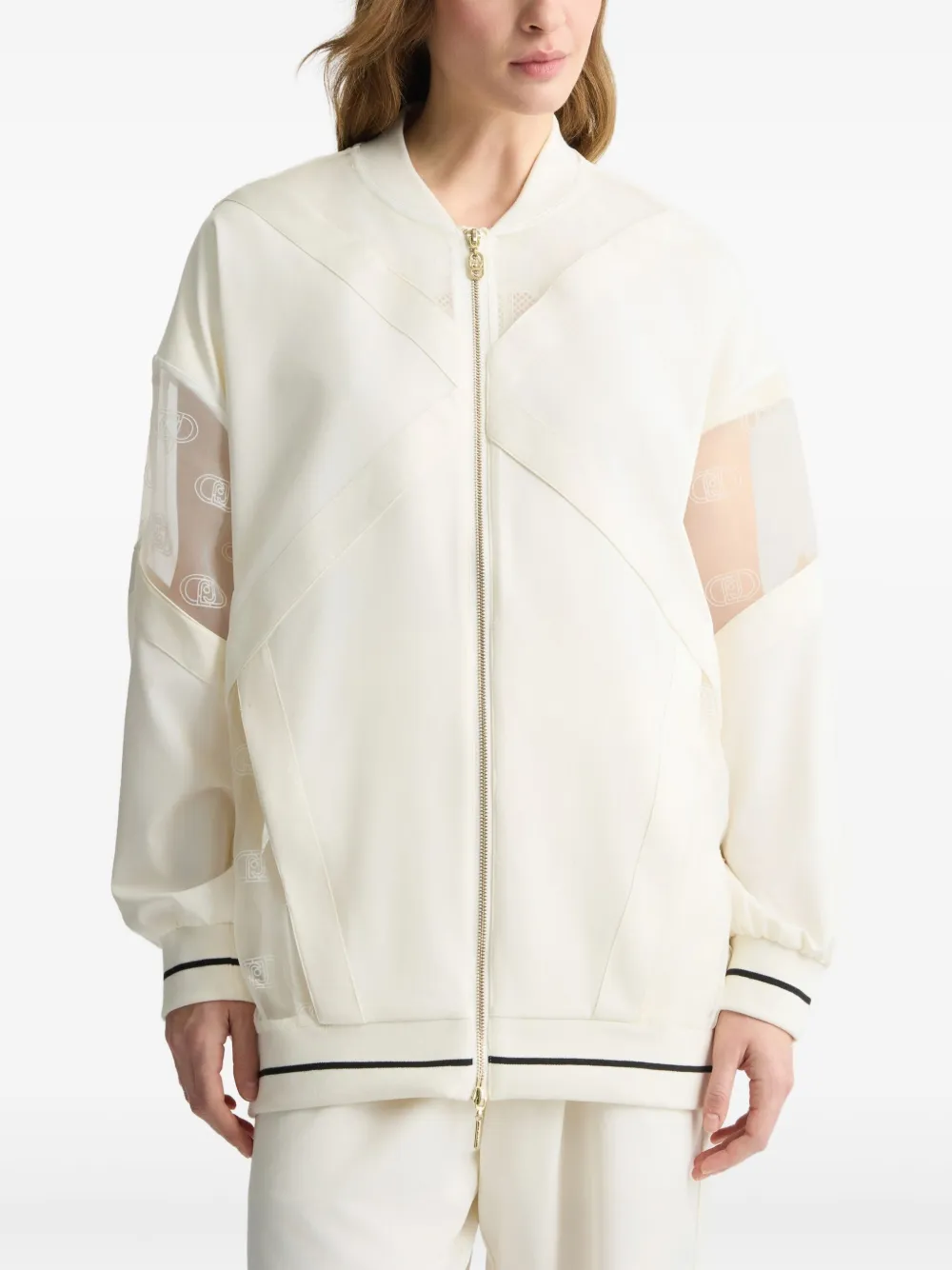 Liu •jo Monogram-pattern Jacket In White