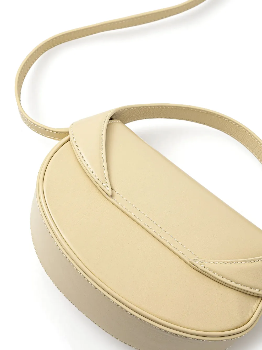 BY FAR Hari flap-top tote bag - Beige