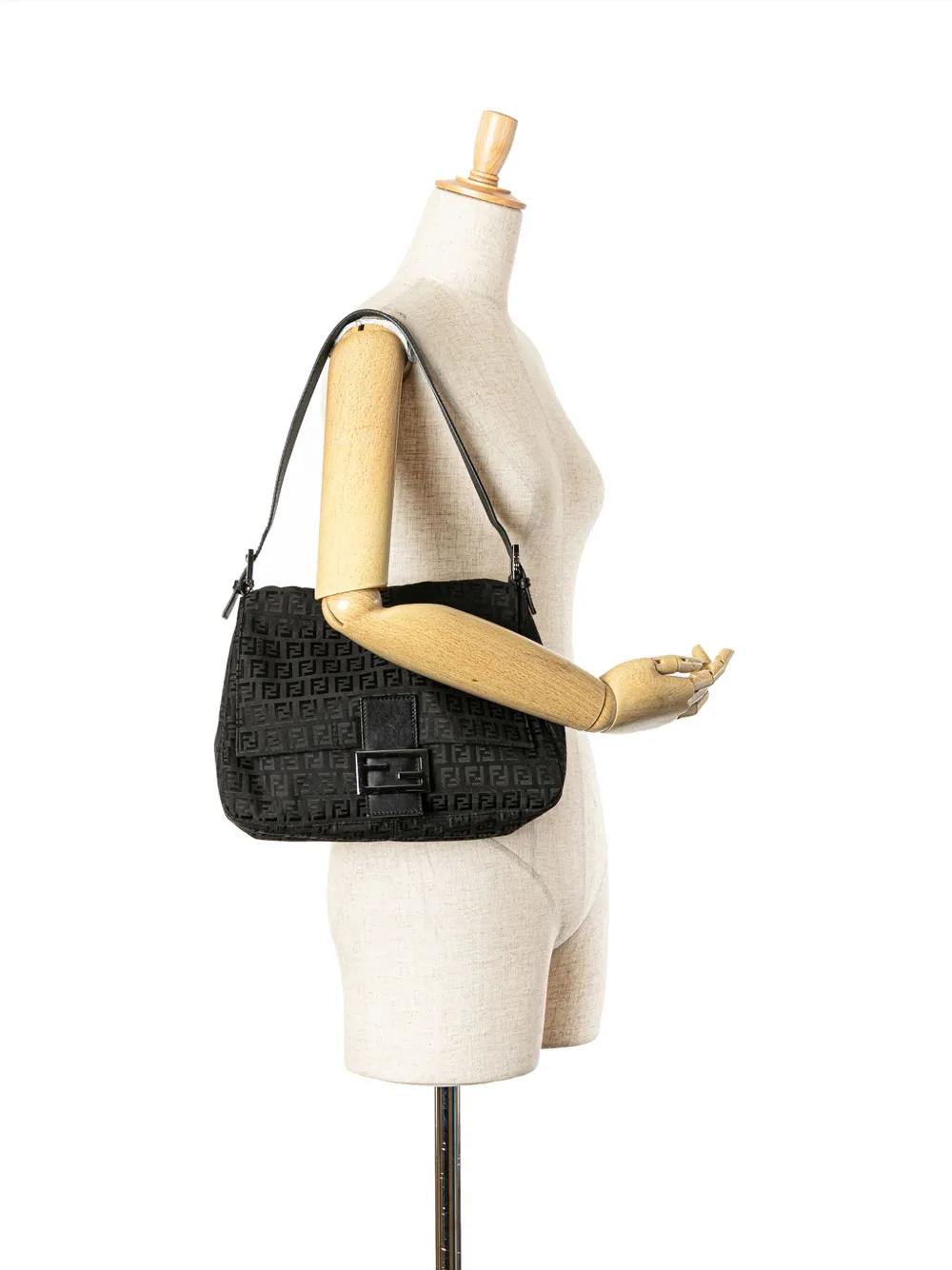 Fendi Pre-Owned 2000-2010 Zucchino Canvas Mamma Forever schoudertas - Zwart