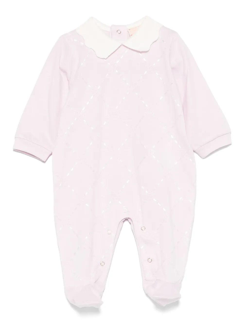 Elisabetta Franchi La Mia Bambina Pyjama met geborduurd logo Roze