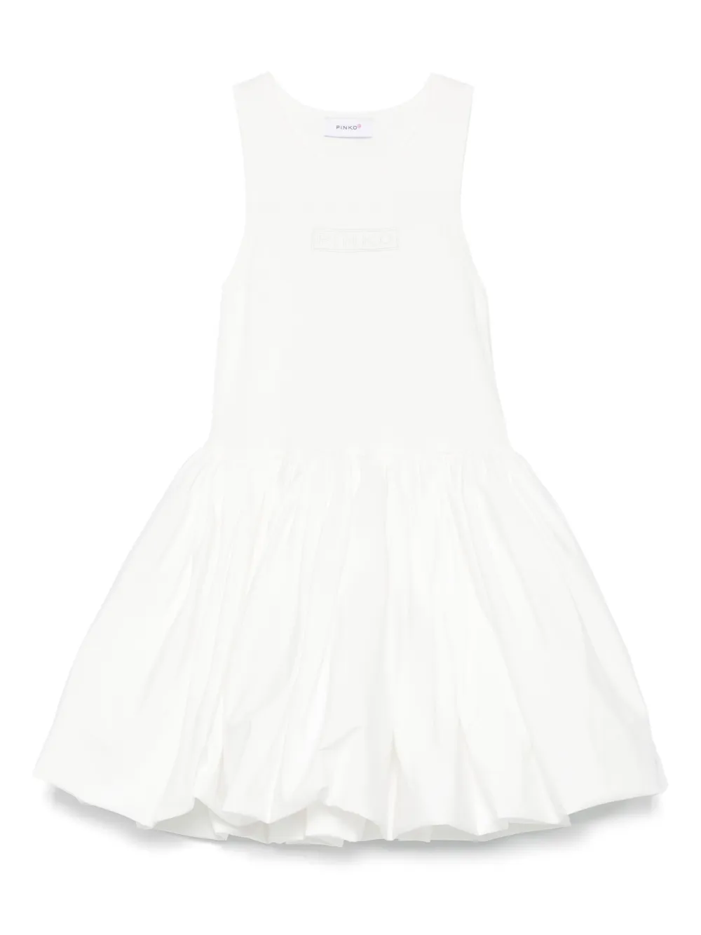 Pinko Kids Jurk met geborduurd logo Wit