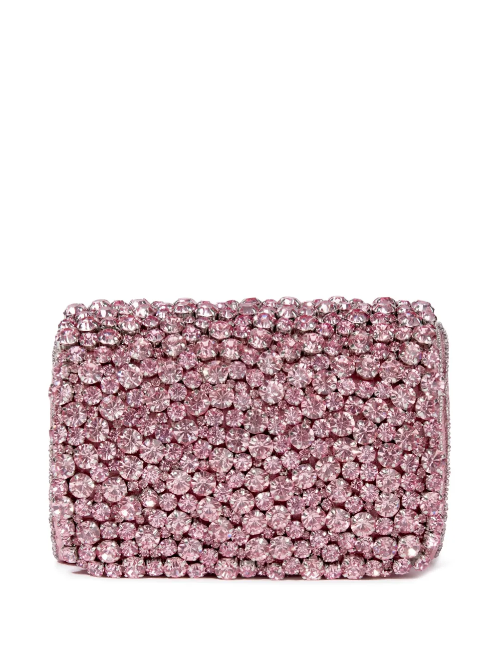 Shop Maison Ava Crystal-embellished Shoulder Bag In Pink