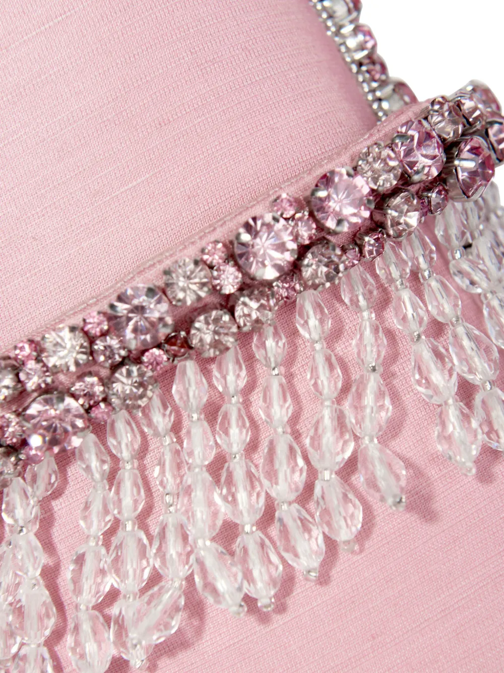 Shop Maison Ava Crystal-embellished Shoulder Bag In Pink