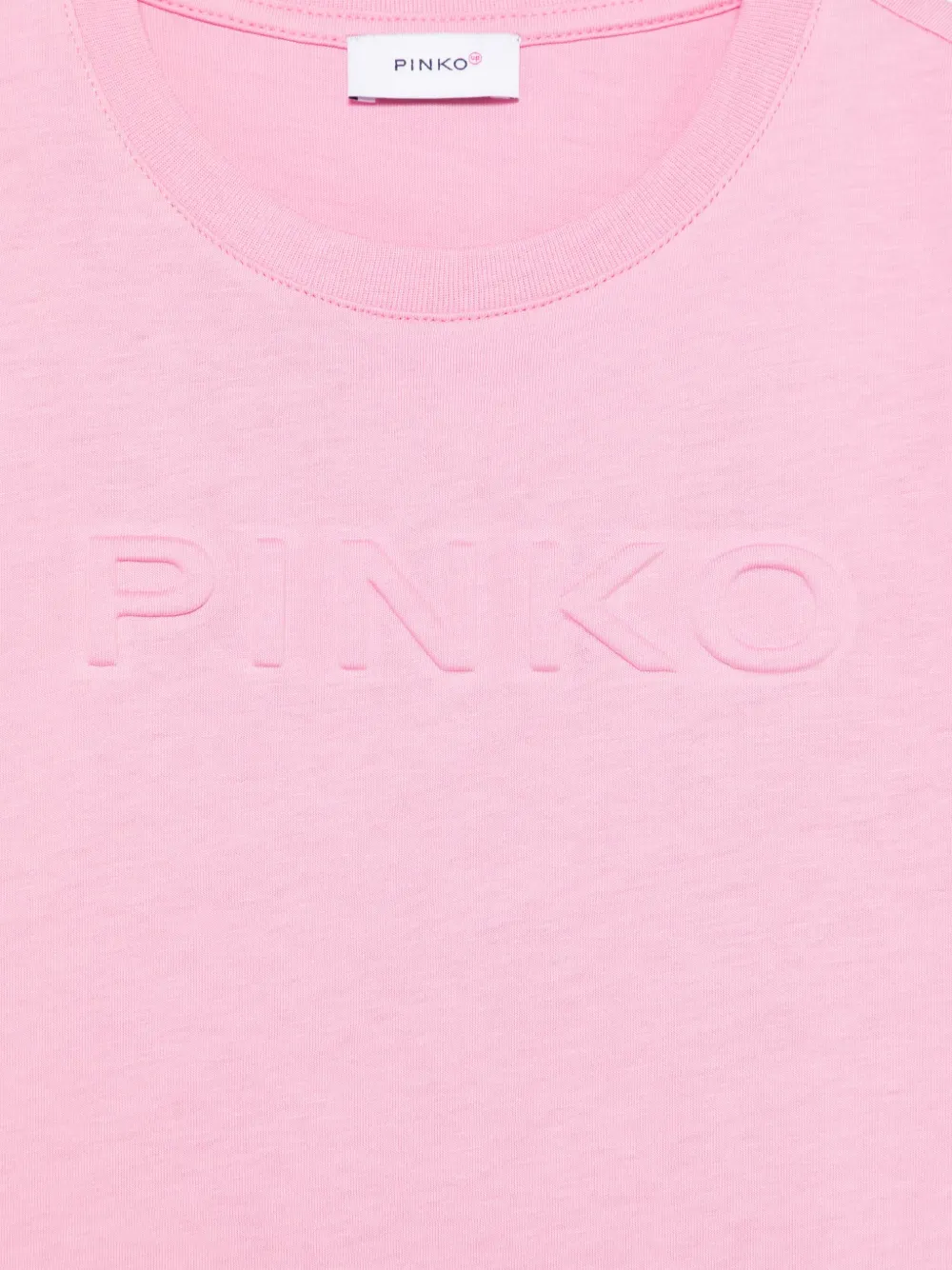 Pinko Kids T-shirt met logo-reliëf Roze