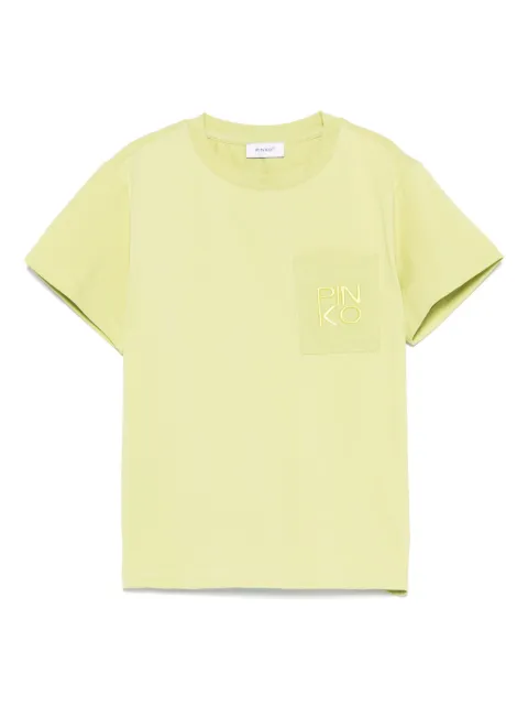 Pinko Kids logo-embroidered T-shirt