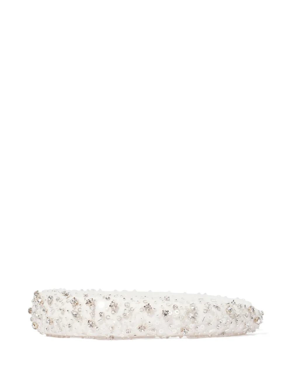 MAISON AVA bead-embellished hair band - Wit