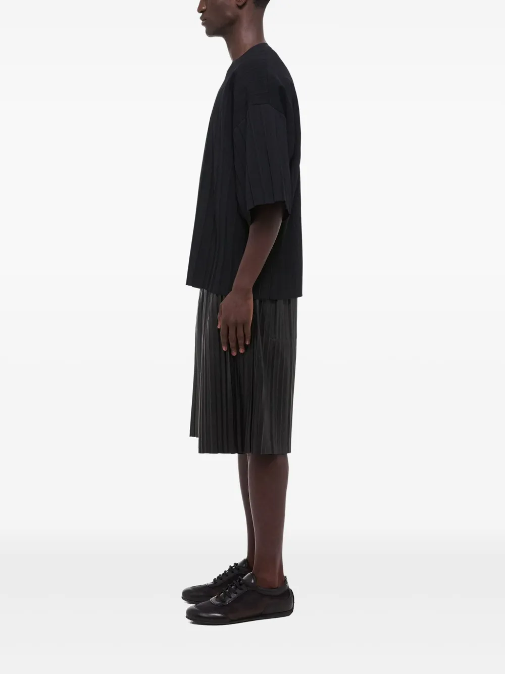 Helmut Lang Geribbeld T-shirt Zwart