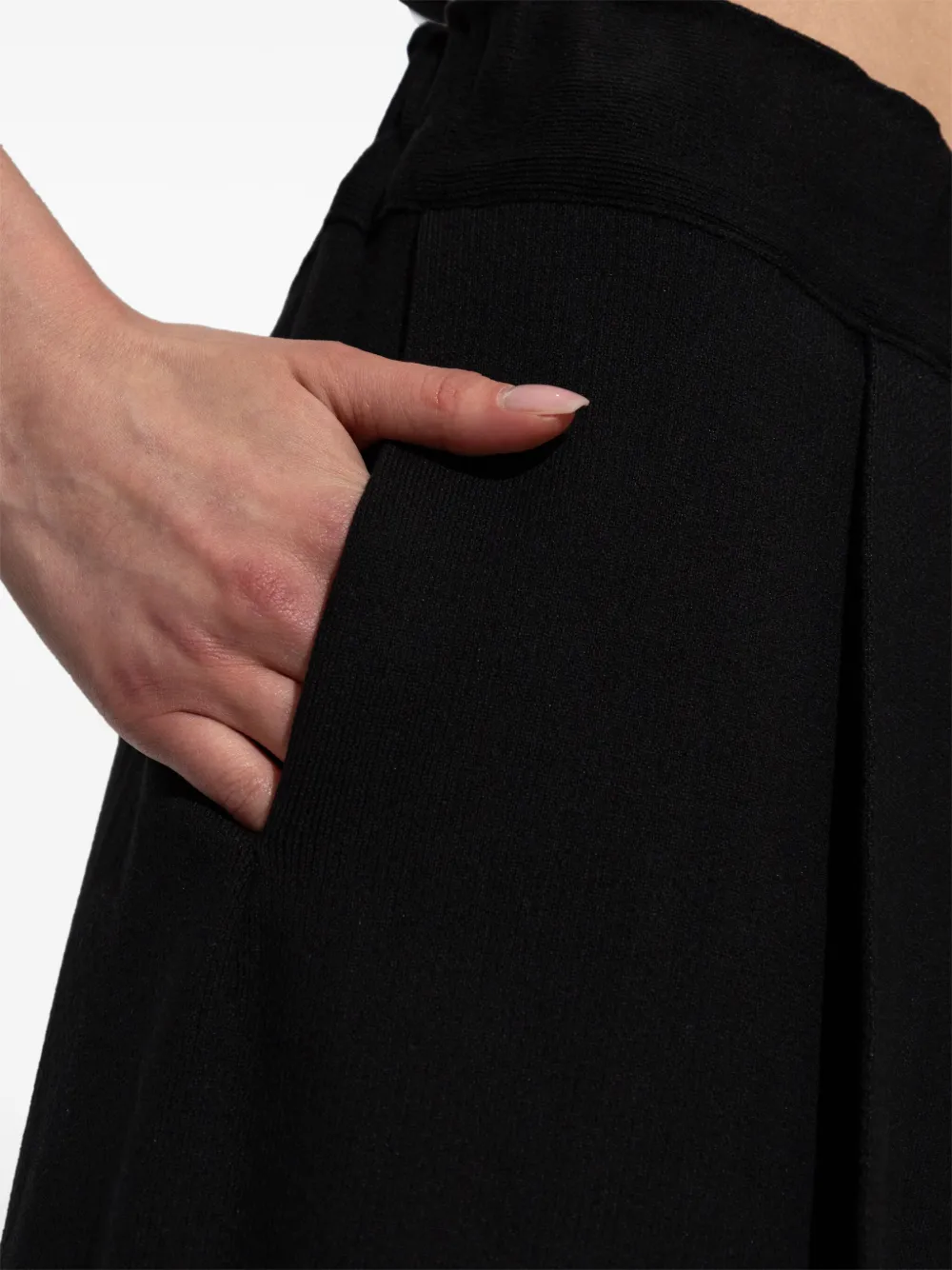 Issey Miyake Broek met wijde pijpen Zwart