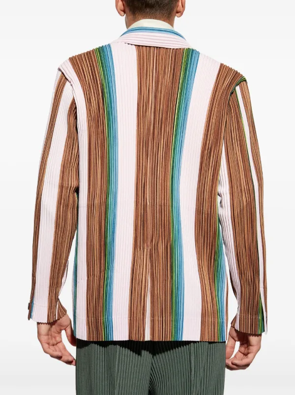 Homme Plissé Issey Miyake プリーツ ジャケット | ブラウン | FARFETCH JP