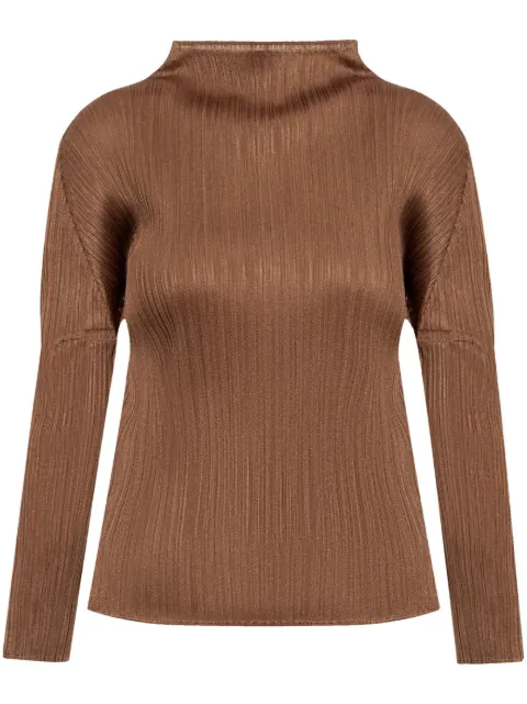 Pleats Please Issey Miyake توب بكسرات