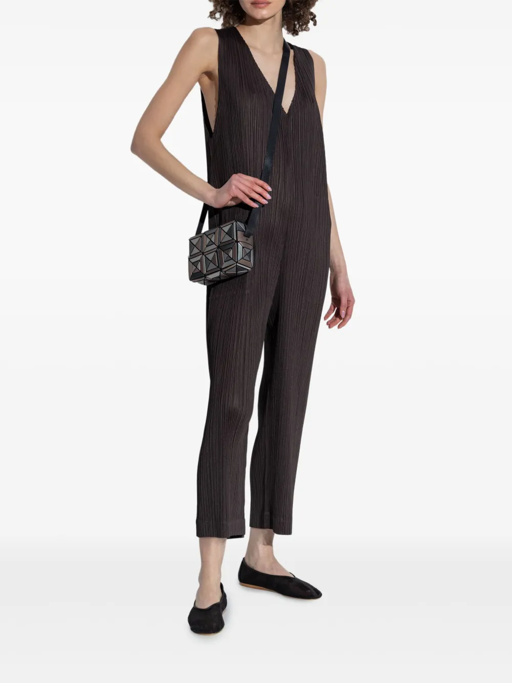 Pleats Please Issey Miyake pleated jumpsuit - Bruin