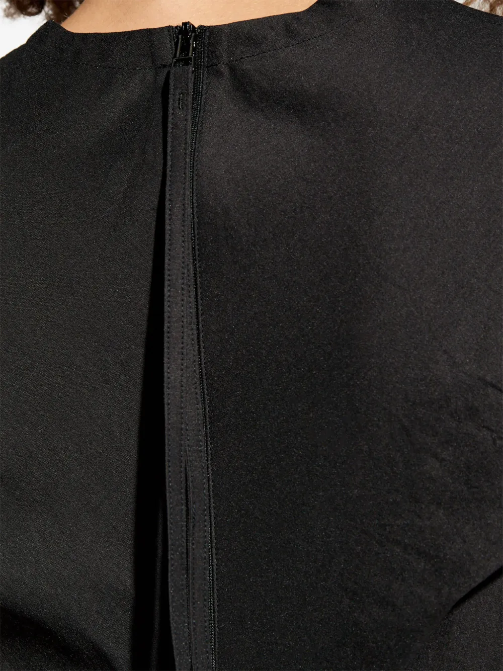 Issey Miyake Mouwloze midi-jurk Zwart