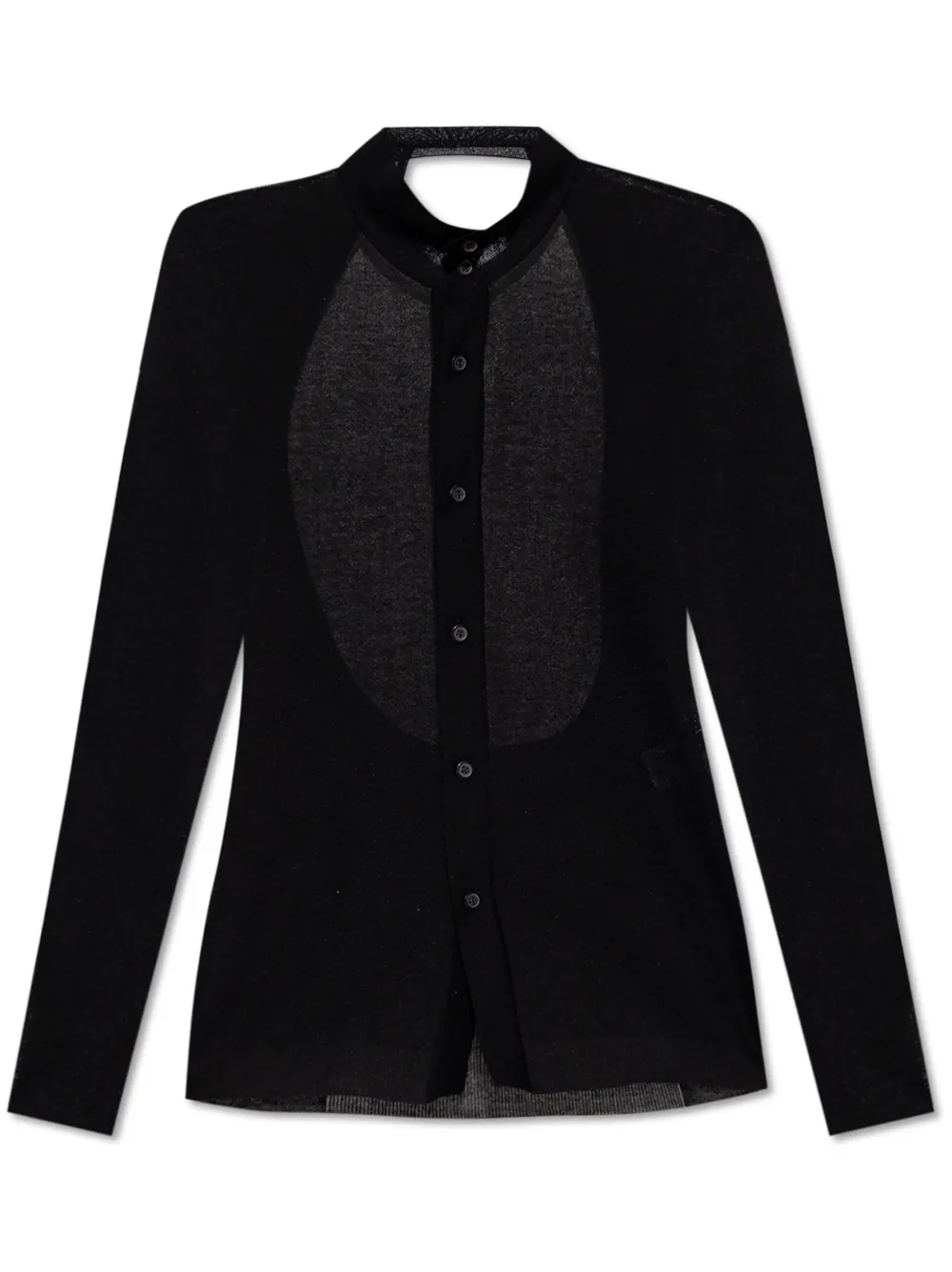 Issey Miyake Open-back Cardigan In Black