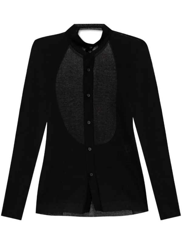 ISSEY MIYAKEイッセイミヤケ カーディガンIM33FO177 ブラック