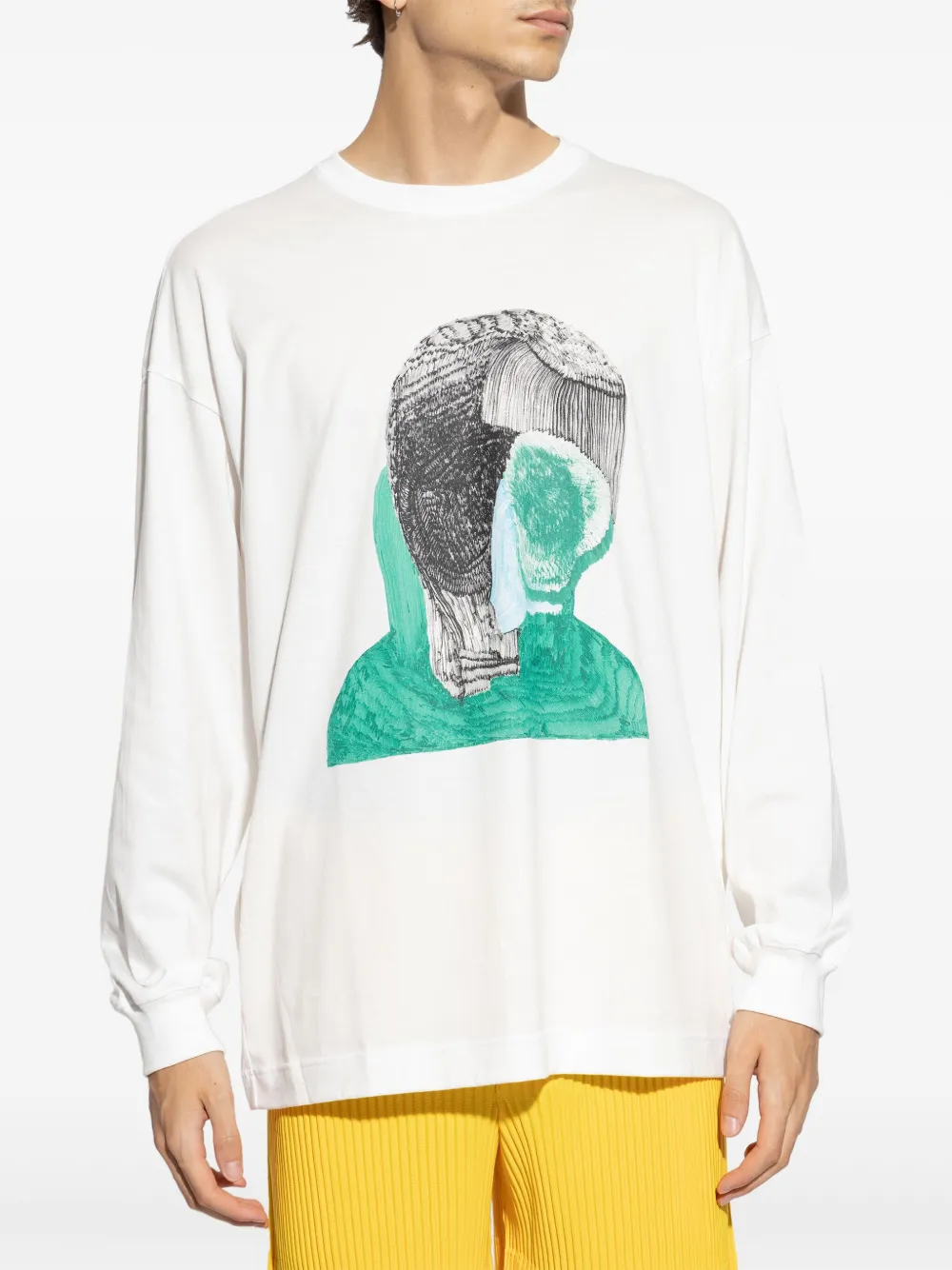 Homme Plissé Issey Miyake Katoenen T-shirt Wit