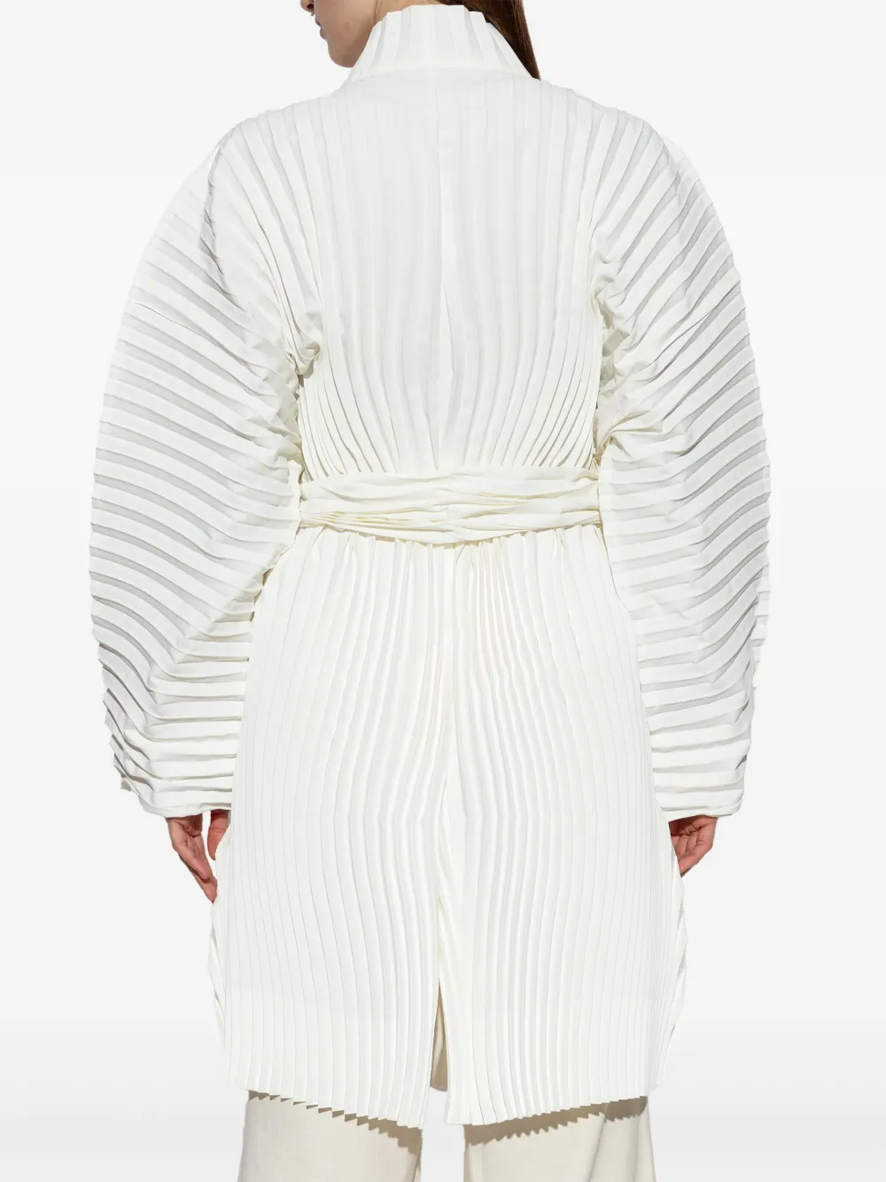 Issey Miyake Wavering Pleats jas Wit