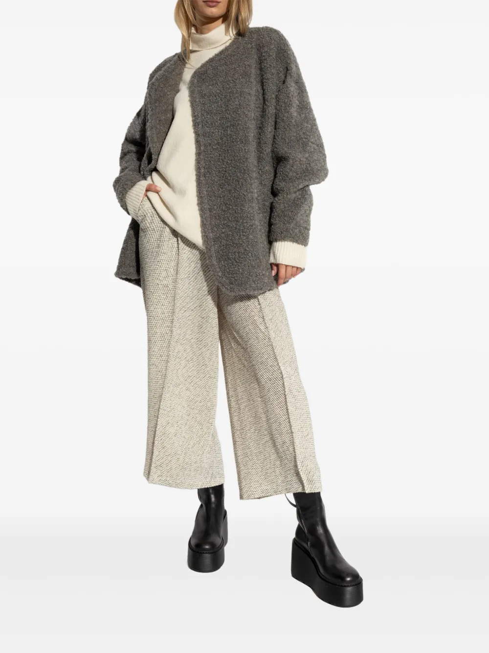 Issey Miyake roll-neck sweater - Beige
