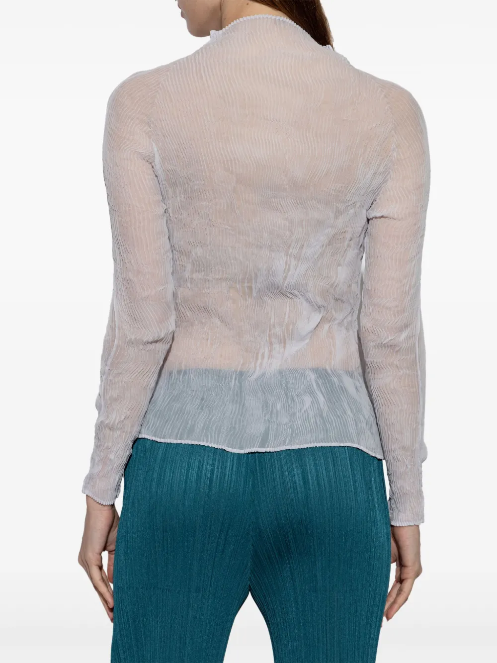 Issey Miyake Top met gekreukt effect Beige