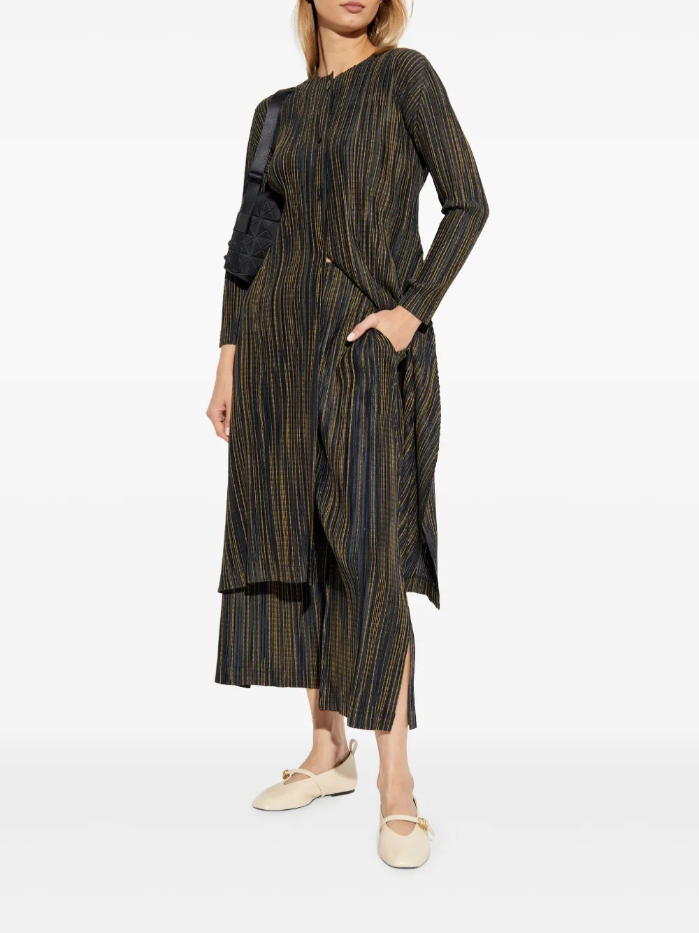 Pleats Please Issey Miyake Meteor Shower trousers - Zwart