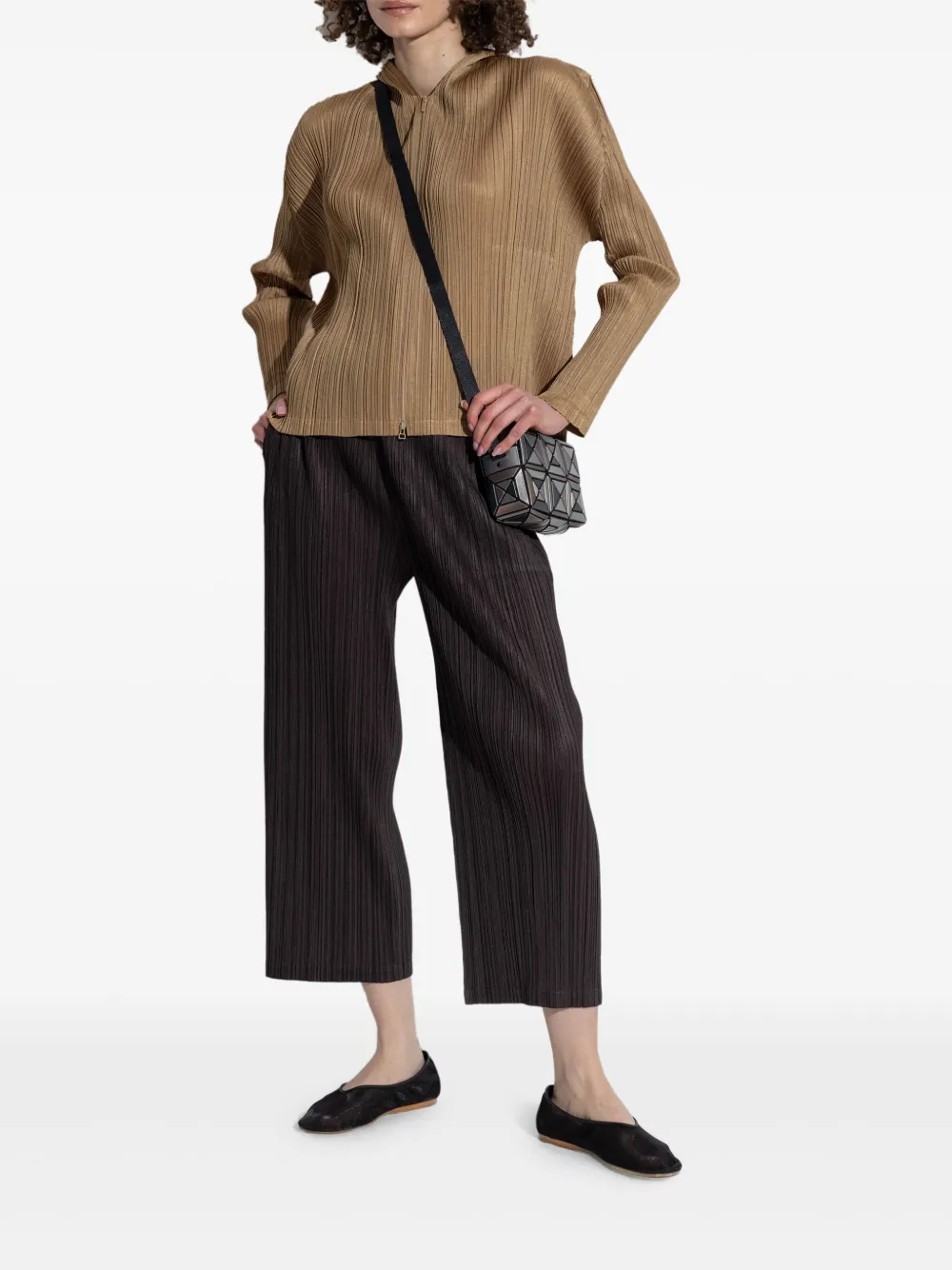 Pleats Please Issey Miyake Monthly Colors: December trousers - Bruin