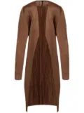 Pleats Please Issey Miyake pleated coat - Brown