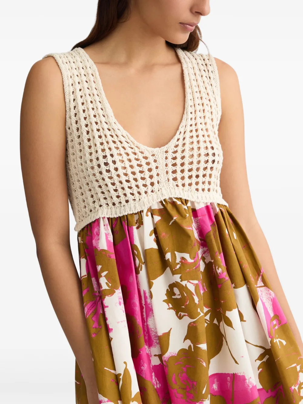 LIU JO Jurk met print Beige