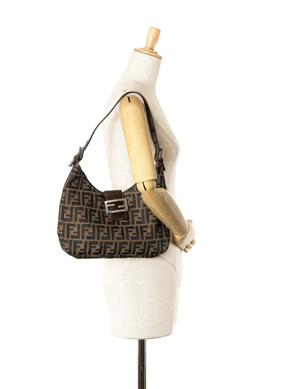 Fendi Pre-Owned 2000-2010 Zucca Canvas schoudertas - Bruin