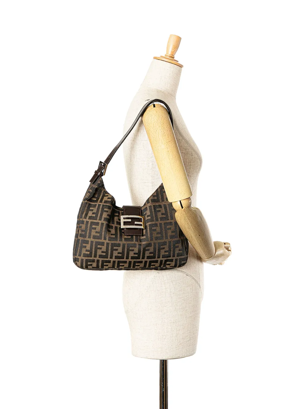 Fendi Pre-Owned 2000-2010 Zucca Canvas schoudertas - Bruin