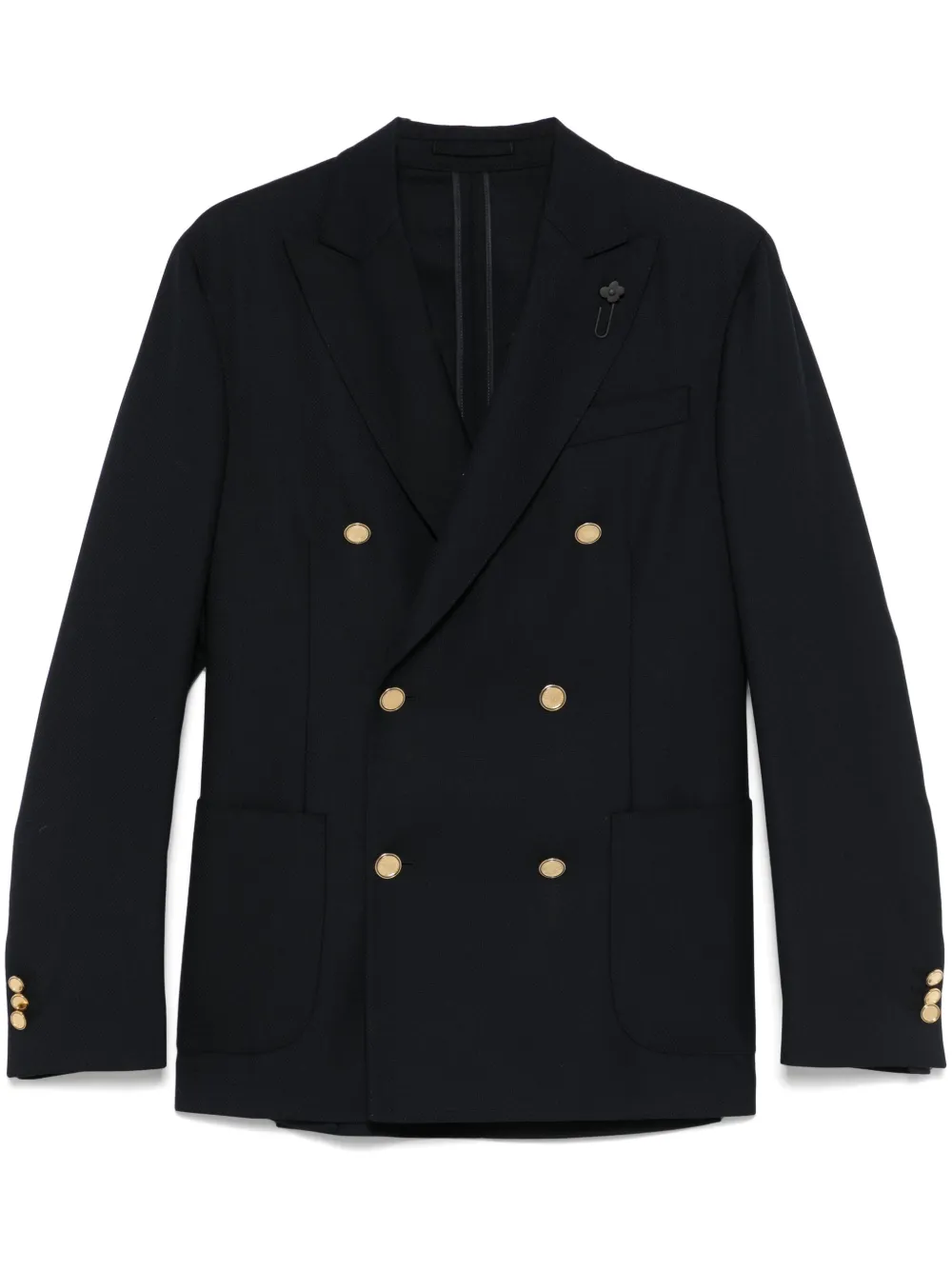 Lardini brooch-detail blazer | Blue | Image 1