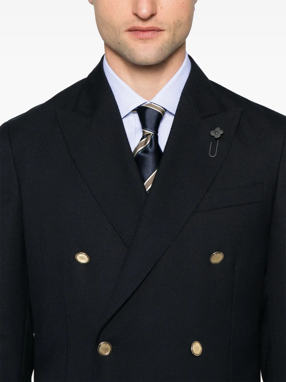 Lardini Blazer met broche Blauw