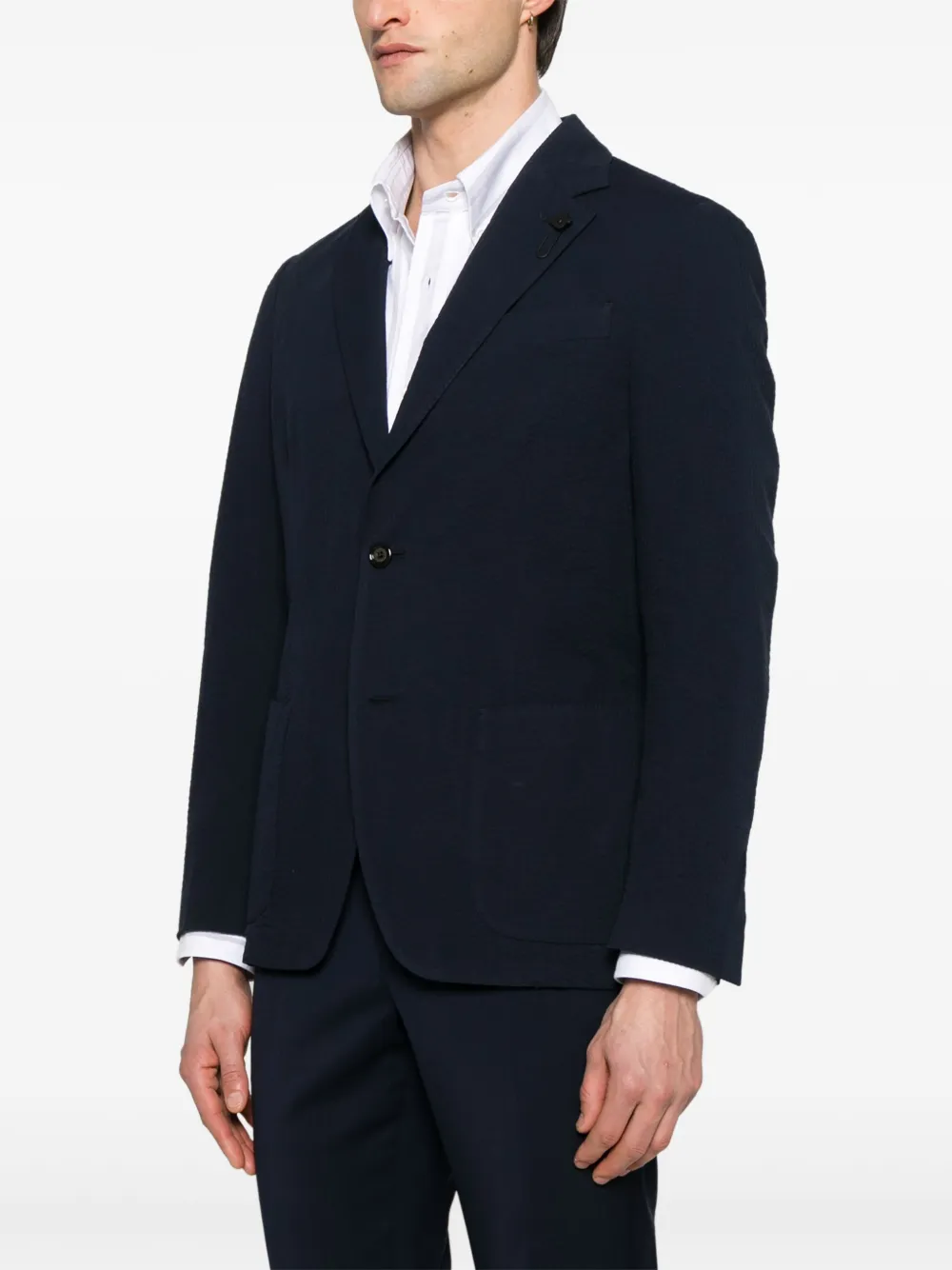 Lardini Blazer met broche Blauw