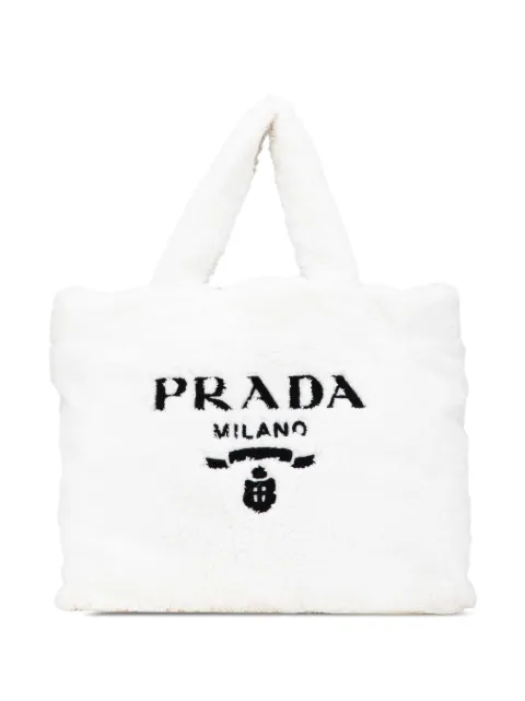Prada Pre-Owned 2000-2024 Spugna Terry Cloth Logo tote bag