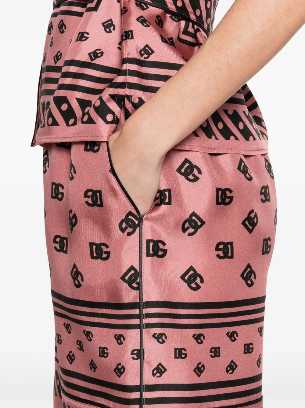 Dolce & Gabbana Zijden pyjamashorts Roze