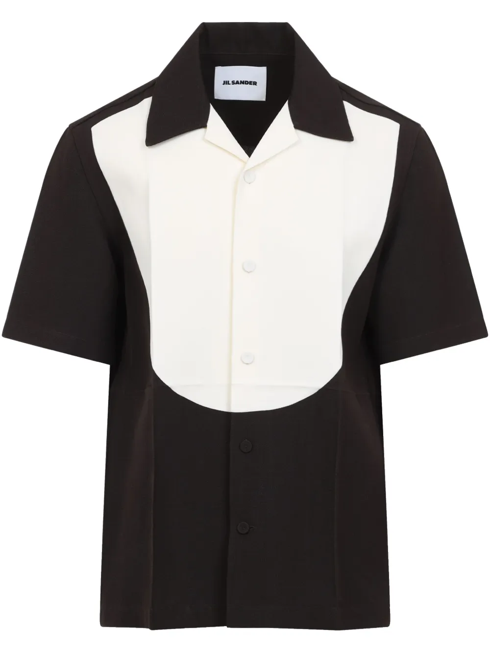 Jil Sander camisa con diseño de dos tonos | negro | Image 1