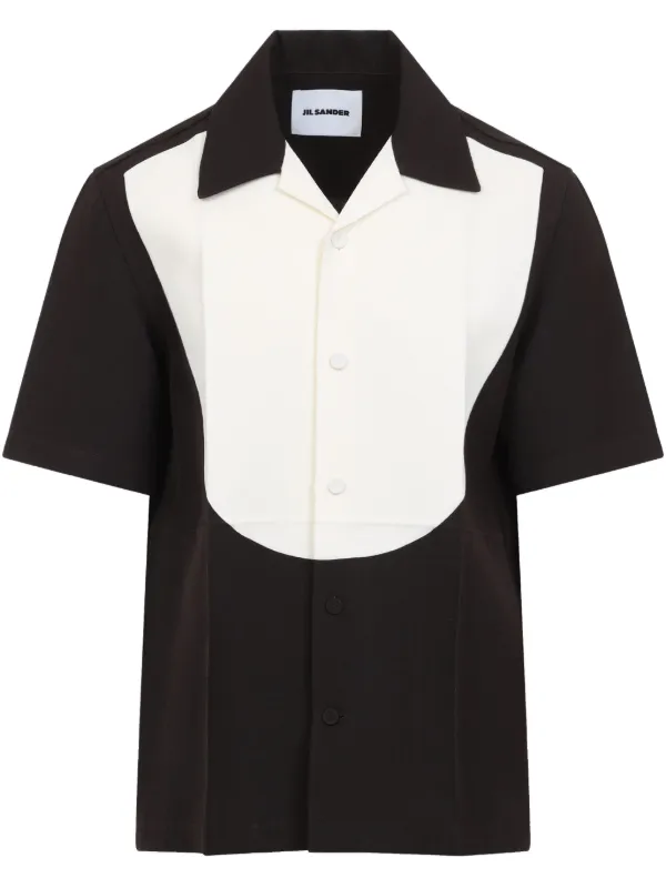 JIL SANDER シャツ Jil Sander バイカラー シャツ | ブラック | FARFETCH JP