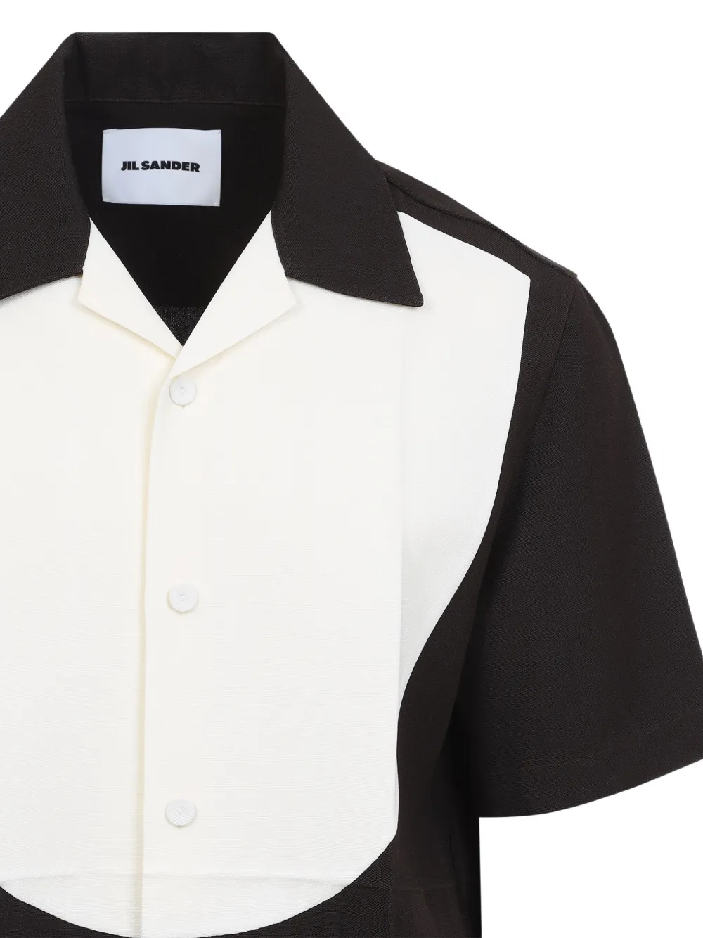 Jil Sander Tweekleurig overhemd Zwart