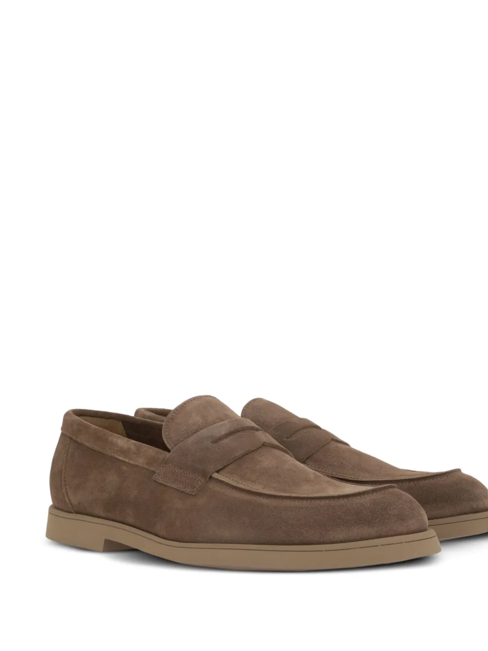 Doucal's Leren loafers Bruin