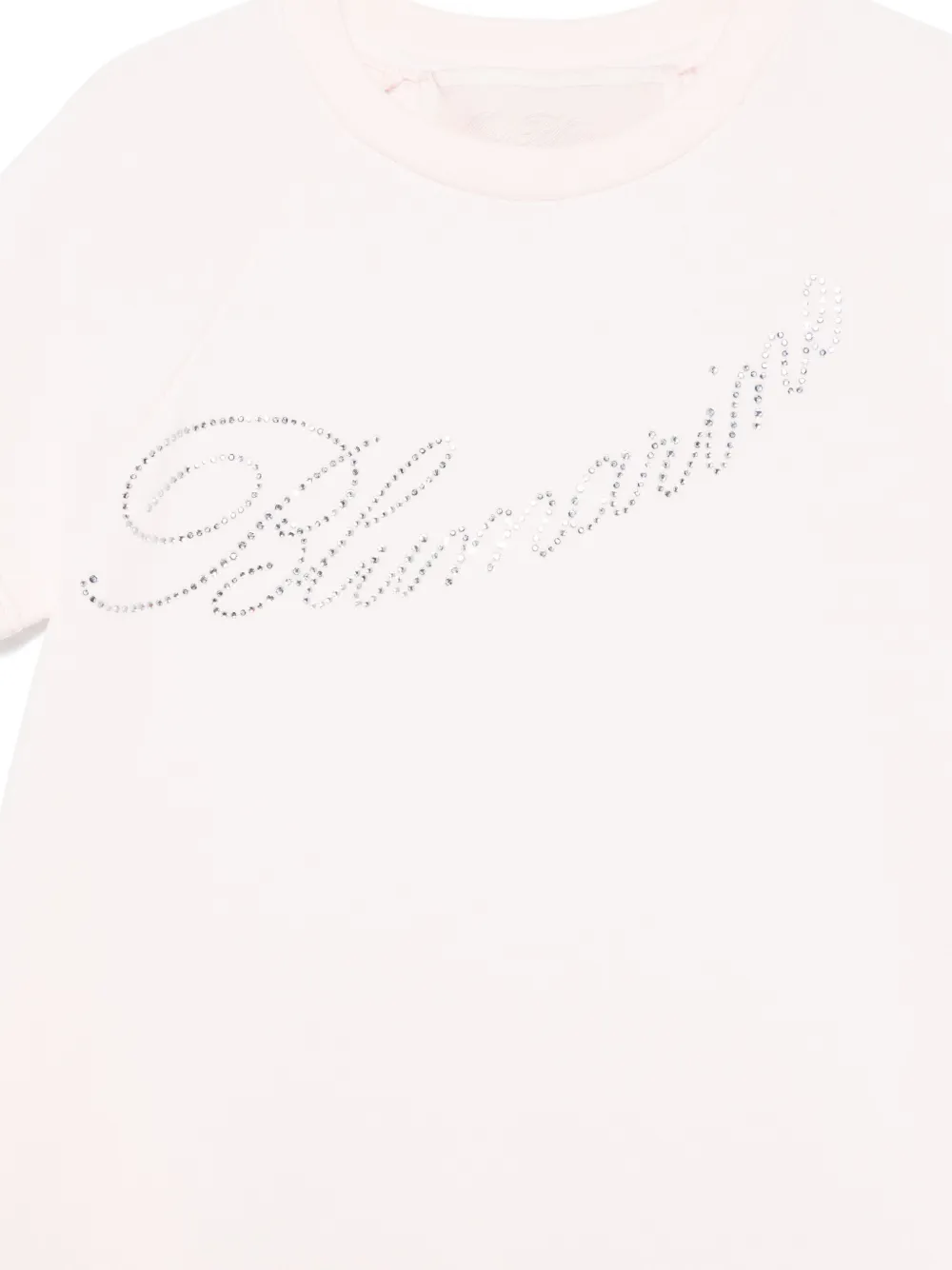 Miss Blumarine Jurk met logo van stras Roze