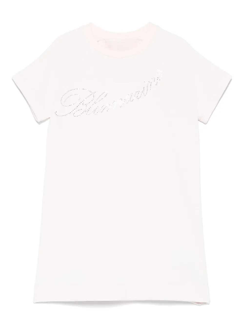Miss Blumarine Jurk met logo van stras Roze